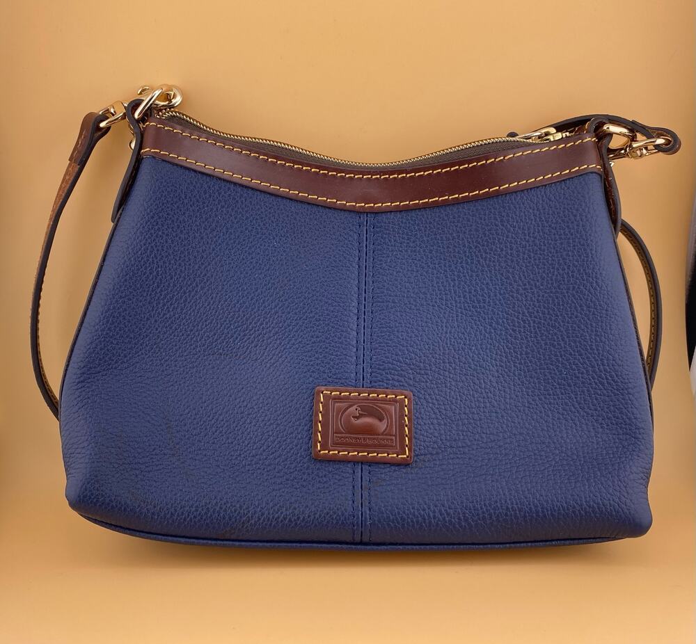 Dooney & Bourke Belvedere Blue Brown Crossbody Handbag NWOT $128 MSRP